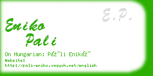 eniko pali business card